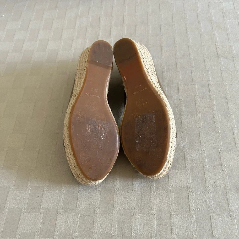 Tory Burch Filipa Cris’s Cross Espadrilles Platform Wedge Pumps